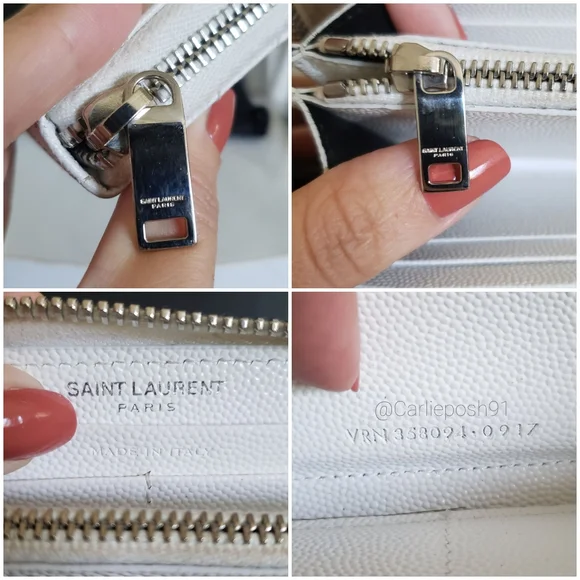 *SOLD* Authentic Pre-owned Yves Saint Laurent Grain De Poudre Zip Long Wallet - Picture 12 of 15